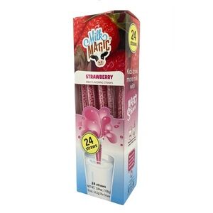 Magic Milk Strawberry Set of 4 boxes (96 Individual Straws)